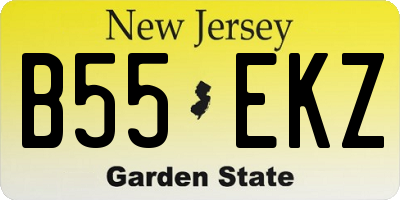 NJ license plate B55EKZ
