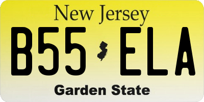 NJ license plate B55ELA