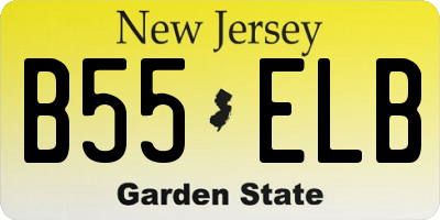 NJ license plate B55ELB