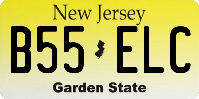 NJ license plate B55ELC