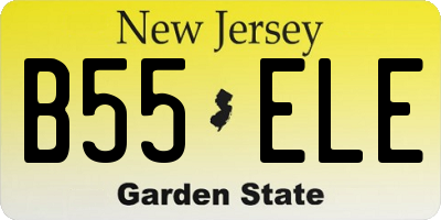 NJ license plate B55ELE