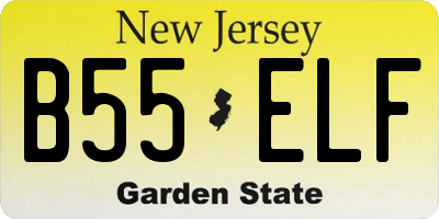 NJ license plate B55ELF