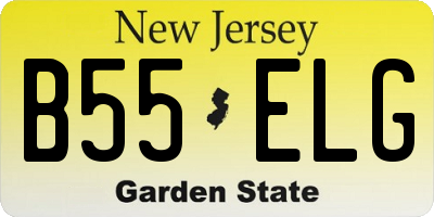 NJ license plate B55ELG