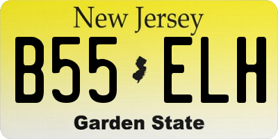 NJ license plate B55ELH