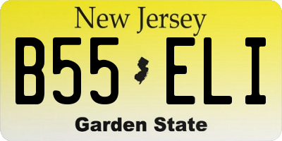 NJ license plate B55ELI