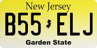 NJ license plate B55ELJ