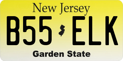 NJ license plate B55ELK