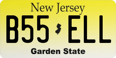 NJ license plate B55ELL