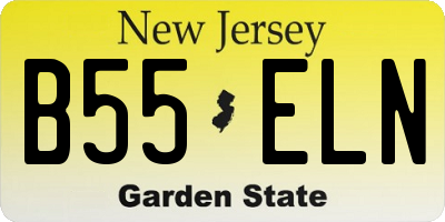 NJ license plate B55ELN