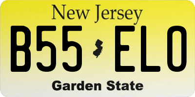 NJ license plate B55ELO