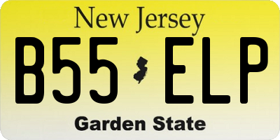 NJ license plate B55ELP