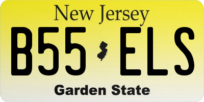 NJ license plate B55ELS