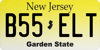 NJ license plate B55ELT
