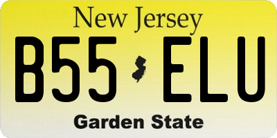 NJ license plate B55ELU