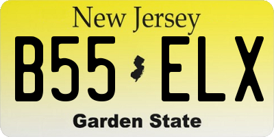 NJ license plate B55ELX