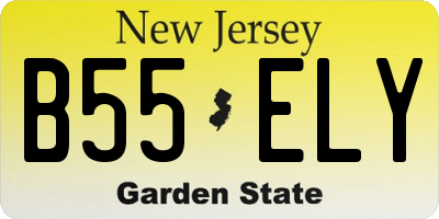 NJ license plate B55ELY