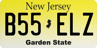NJ license plate B55ELZ