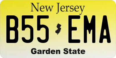 NJ license plate B55EMA