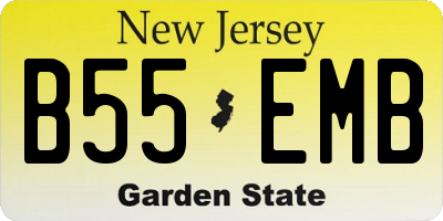 NJ license plate B55EMB