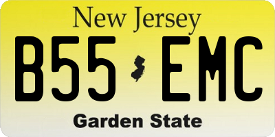 NJ license plate B55EMC