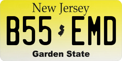 NJ license plate B55EMD
