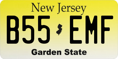 NJ license plate B55EMF