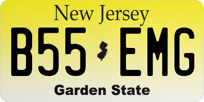 NJ license plate B55EMG