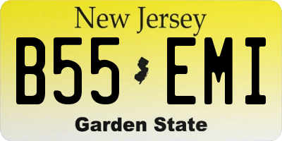 NJ license plate B55EMI