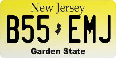 NJ license plate B55EMJ