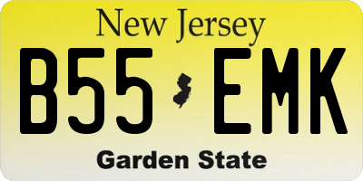 NJ license plate B55EMK