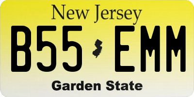 NJ license plate B55EMM
