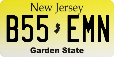 NJ license plate B55EMN