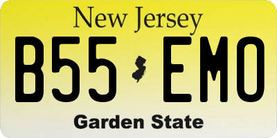 NJ license plate B55EMO