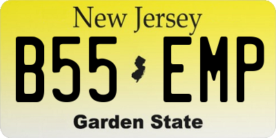 NJ license plate B55EMP