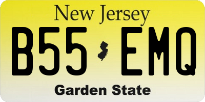 NJ license plate B55EMQ