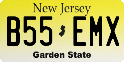 NJ license plate B55EMX