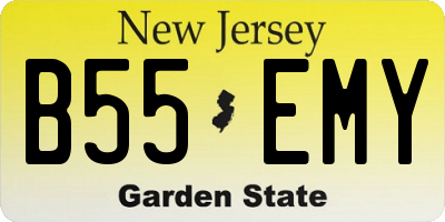 NJ license plate B55EMY