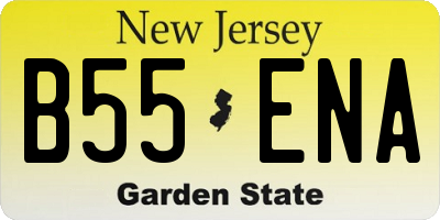 NJ license plate B55ENA