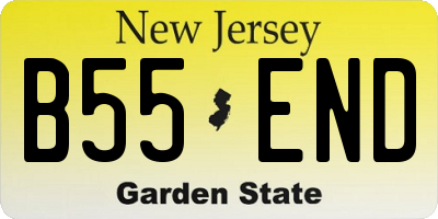 NJ license plate B55END