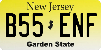 NJ license plate B55ENF