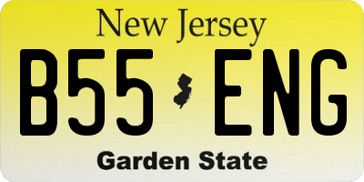 NJ license plate B55ENG