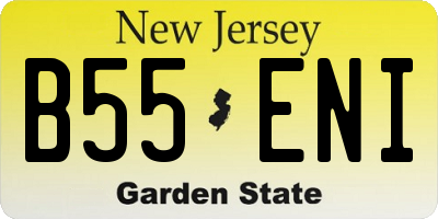 NJ license plate B55ENI