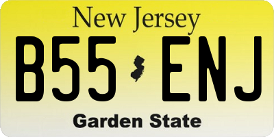 NJ license plate B55ENJ