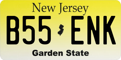 NJ license plate B55ENK