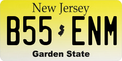 NJ license plate B55ENM