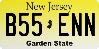 NJ license plate B55ENN