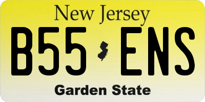 NJ license plate B55ENS