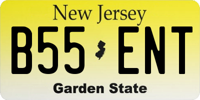 NJ license plate B55ENT