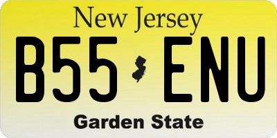 NJ license plate B55ENU