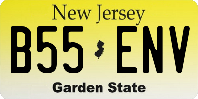 NJ license plate B55ENV